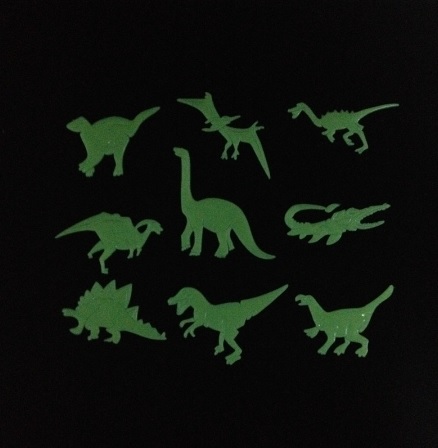 Dinosaurussen glow in the dark stickers