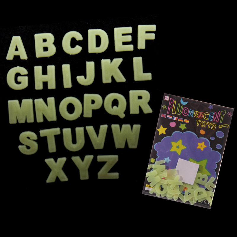Glow in the dark letters